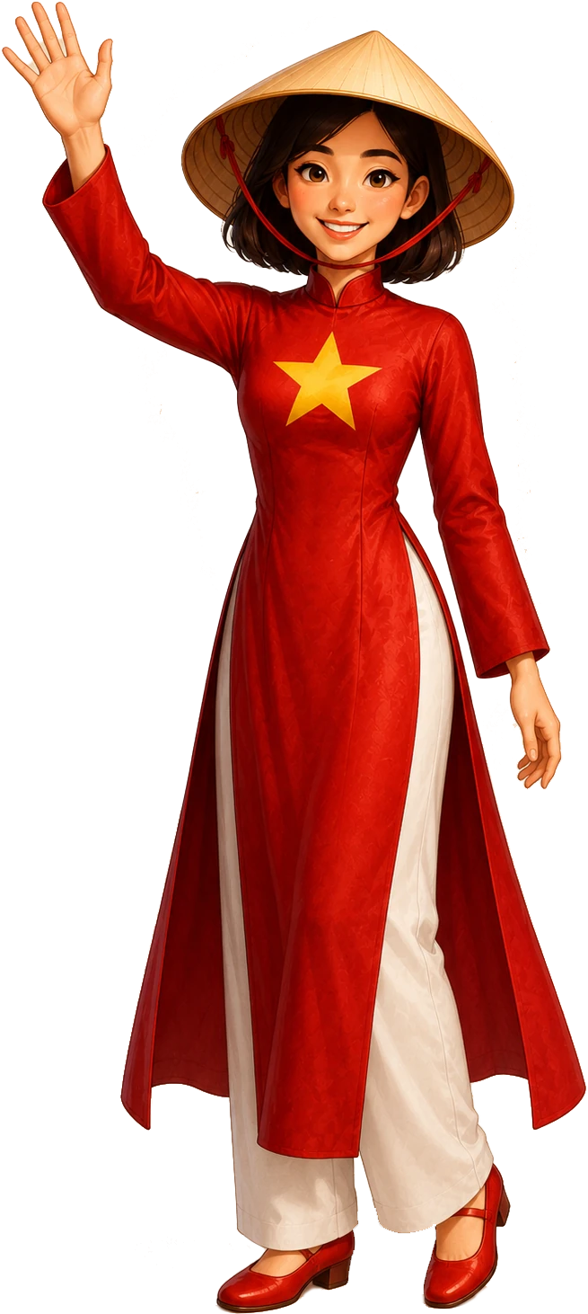 Cô gái Ms. Hội An vẫy tay chào
